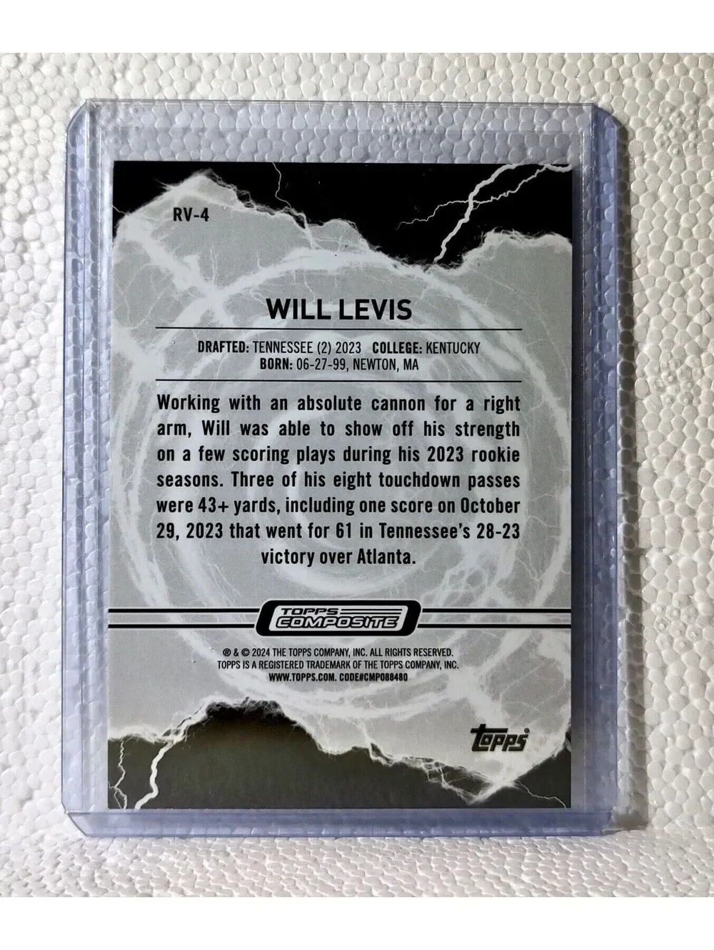 Will Levis 2023 Topps Resurgence Voltaic #RV-4 Rookie Card Tennessee Titans